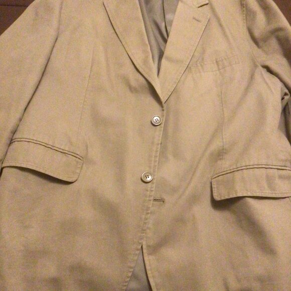 Men's Tan Blazer Cotton Summer Wear Size XXL - Picture 1 of 4